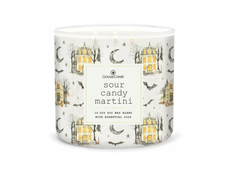 Goose Creek - Halloween - Martini z kyselých bonbónů  Aromatická svíčka ve skle 411 g