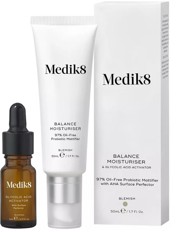 MEDIK8 Balance Moisturiser & Glycolic Acid Activator 50 ml + 10 ml