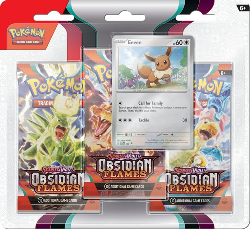 Pokémon TCG Obsidian Flames 3 Pack Blister booster