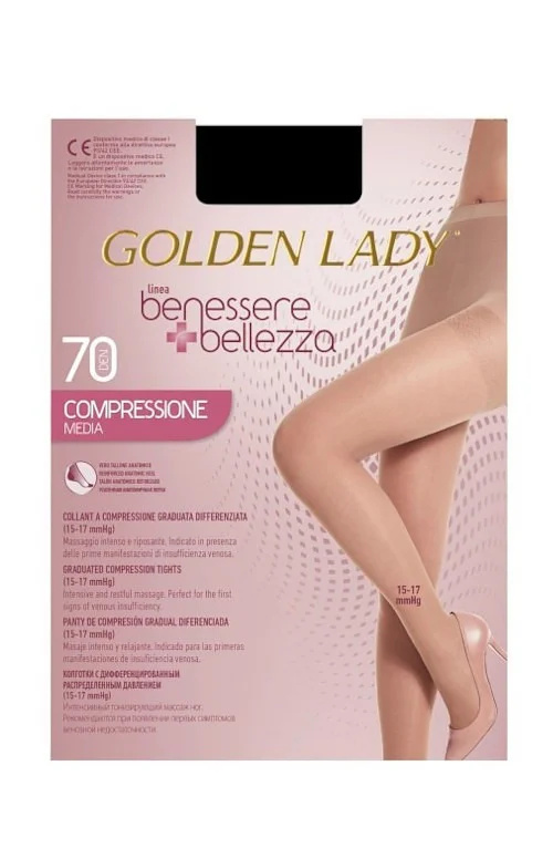 Dámské punčochové kalhoty Golden Lady Benessere & Bellezza 70 den playa/odc.béžová 5-XL
