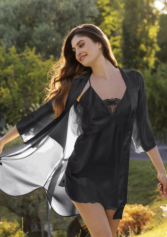 Dámské kimono Leilieve M8801 XL Černá