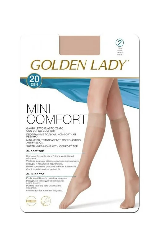 Dámské podkolenky |Golden Lady| Mini Confort 20 den A`2 meloun/odd.béžová 1/2-S/M