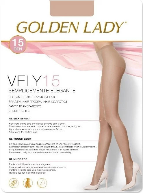 Dámské punčochové kalhoty Vely 15 Den - Golden Lady visone 4-L