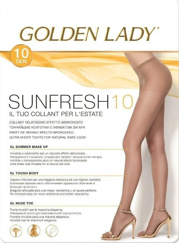 Punčocháče Golden Lady Sunfresh 10 den 2-5 gobi/odc.béžová 2-S