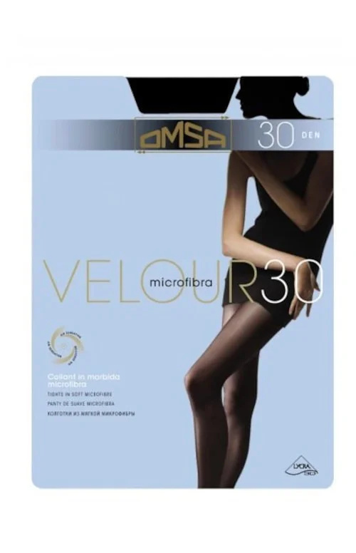 Dámské punčochové kalhoty Omsa Velour 30 den nero/černá 4-L