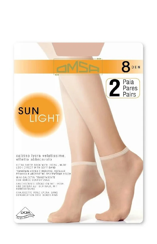 Dámské ponožky Omsa| Sun Light 8 den A`2 nero/černá Univerzální