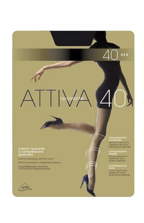 Dámské punčochové kalhoty Omsa Attiva 40 den XXL nero/černá 6-XXL