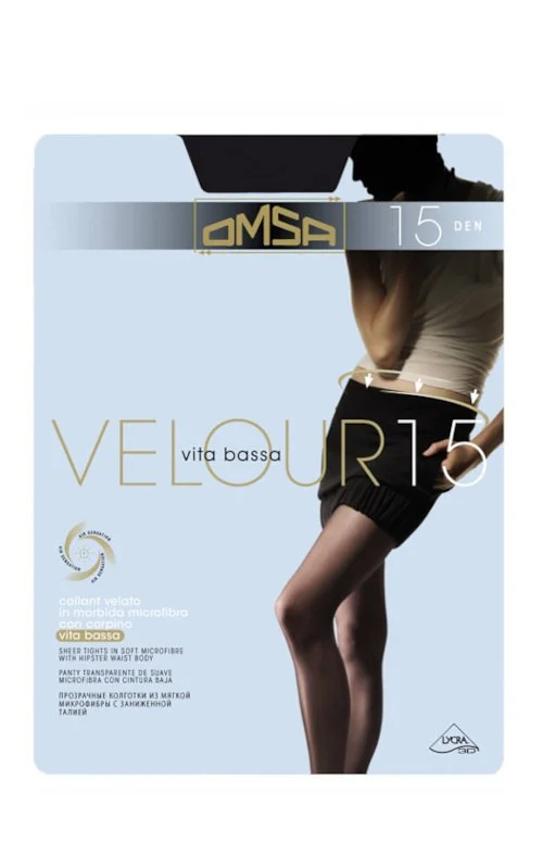 Dámské punčochové kalhoty Omsa Velour 15 den XL béžová přírodní/odd.béžová 5-XL