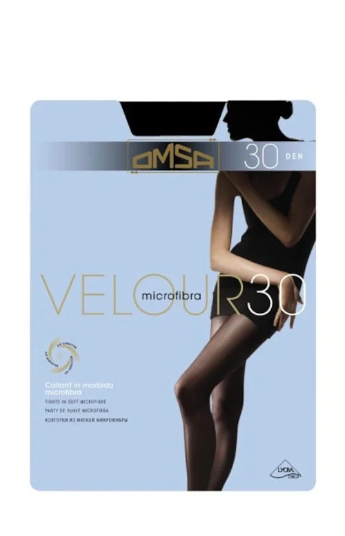 Dámské punčochové kalhoty Omsa Velour 30 den XL caramello/odd.béžová 5-XL