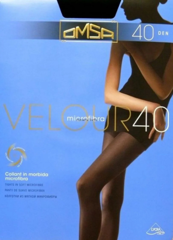 Velurové punčocháče 40-5 nero 5