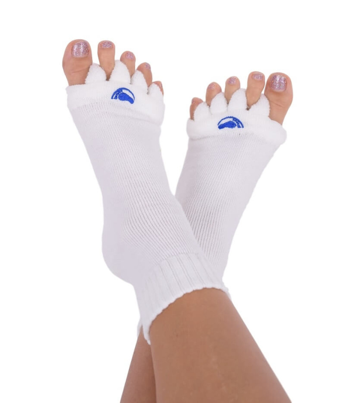 HAPPY FEET Adjustační ponožky White velikost L