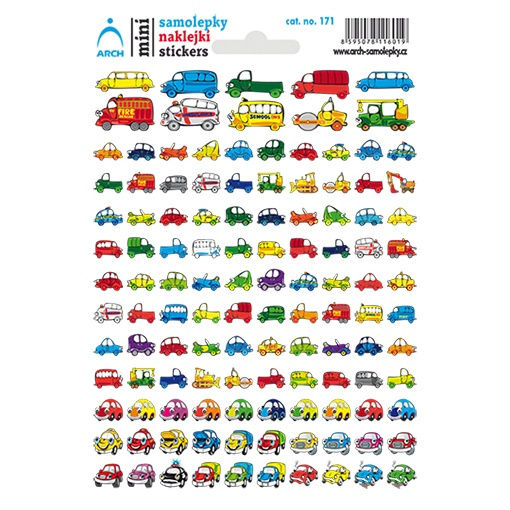 Samolepky 11,5x17cm - Auta