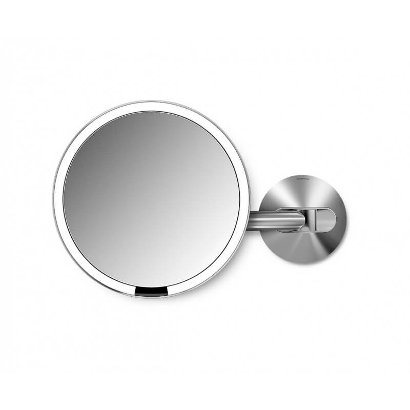 Simplehuman Sensor 5x zvětšení kosmetické zrcátko na zeď lesklá nerez