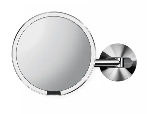 Simplehuman Sensor 5x zvětšení kosmetické zrcátko na zeď lesklá nerez
