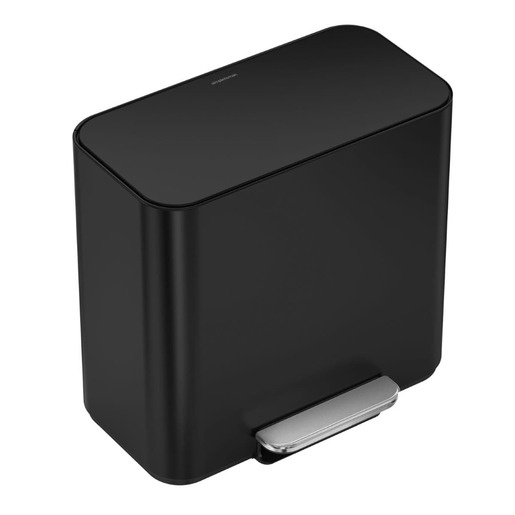 Simplehuman pedálový odpadkový koš na tříděný odpad DUAL MINI 15 L bílá ocel CW2122