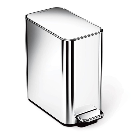 Simplehuman pedálový úzký odpadkový koš 5 L obdélníkový lesklá nerezová ocel CW2123