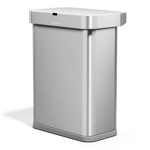 Simplehuman pedálový odpadkový koš na tříděný odpad DUAL MINI 15 L nerezová ocel CW2120