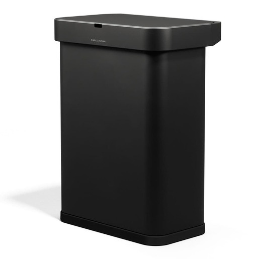 Simplehuman bezdotykový odpadkový koš DUAL SENSOR 58 L (34/24) hlasové ovládání černý ST2051