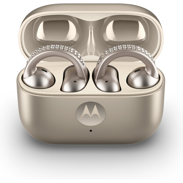 Motorola Moto Buds Loop (Sound By BOSE) bezdrátová sluchátka Swarovski crystals béžová Béžová