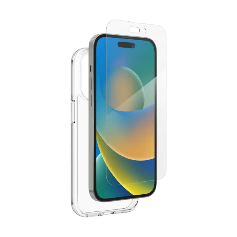 iFrogz pouzdro a sklo pro iPhone 14 Pro čirý ZG302010177 Čirá