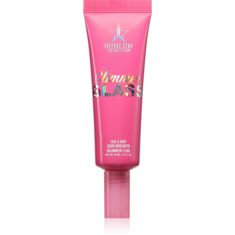 Jeffree Star Cosmetics Glimmer Glass Face & Body Highlighter tekutý rozjasňovač na tělo a obličej odstín Jealous Ice 45 ml