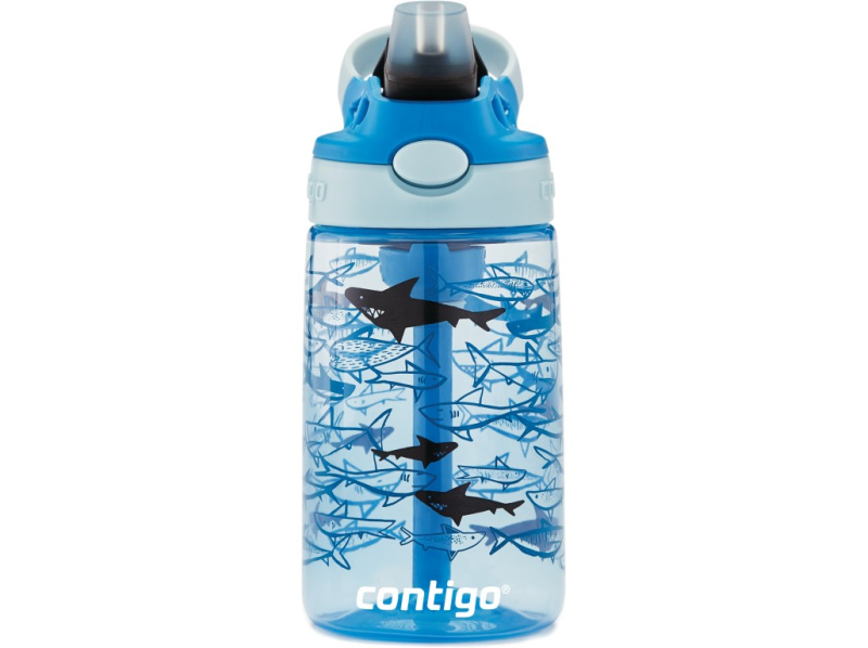 Contigo Dětská láhev Easy Clean Blue Sharks modrá 420 ml