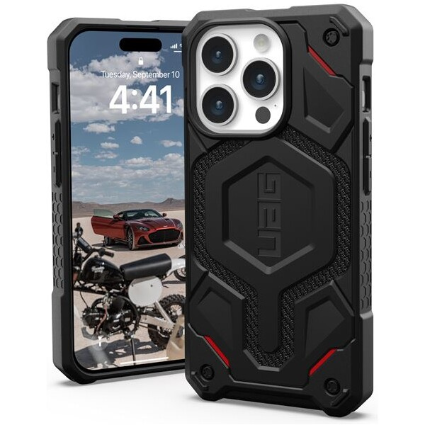 UAG Monarch Pro MagSafe, kevlar black - iPhone 15 Pro (114221113940) Černá