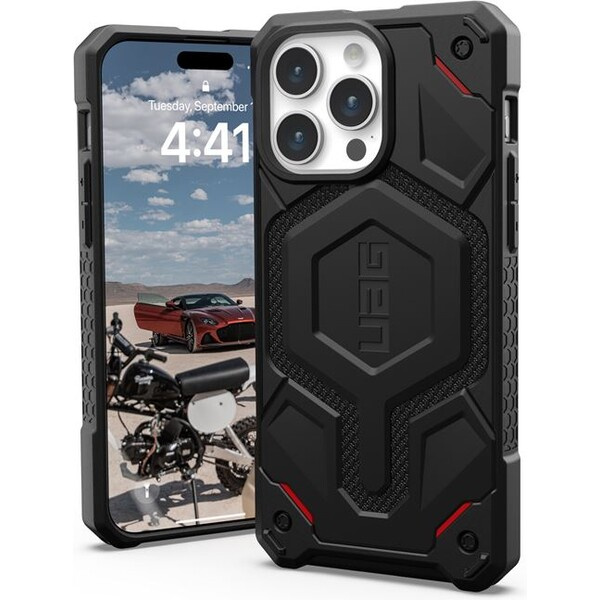 UAG Monarch Pro MagSafe, kevlar black - iPhone 15 Pro Max (114222113940) Černá