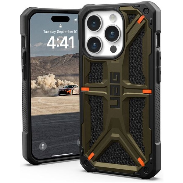 UAG Monarch iPhone 15 Pro kevlarově khaki