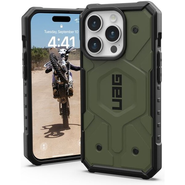UAG Pathfinder MagSafe, olive drab - iPhone 15 Pro (114281117272) Olivově zelená