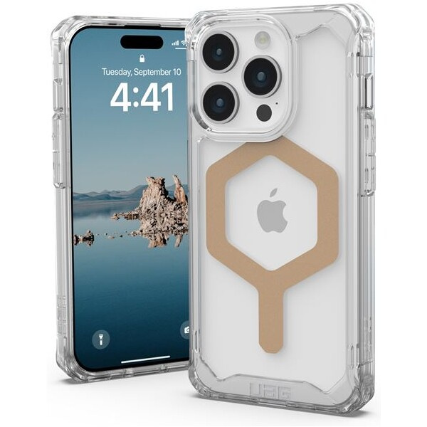UAG Plyo MagSafe iPhone 15 Pro bílý/zlatý