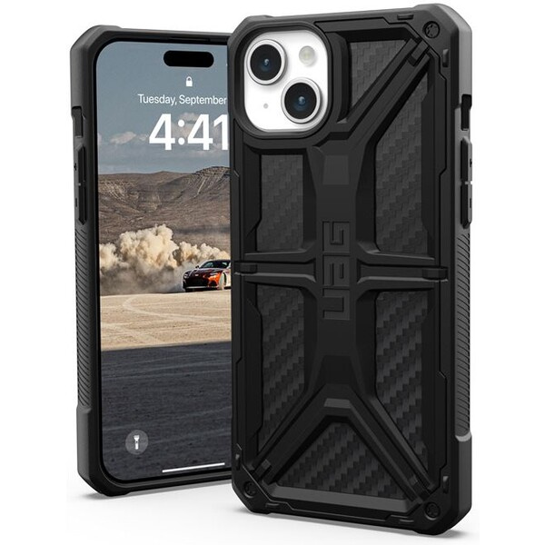 UAG Monarch, carbon fiber - iPhone 15 Plus (114309114242) Tmavě šedá