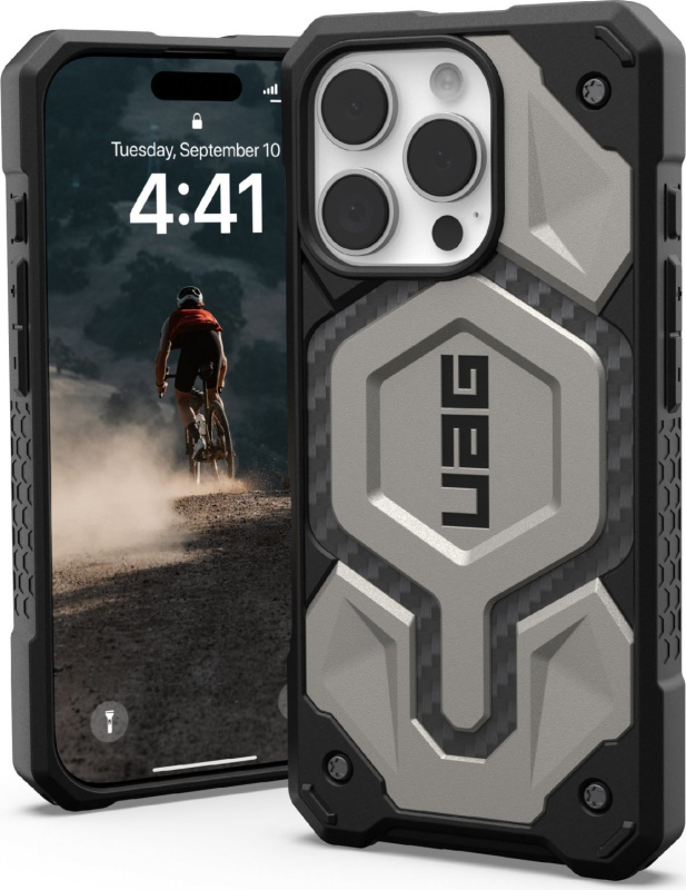 UAG Monarch Pro Magsafe kryt iPhone 16 Pro titanový