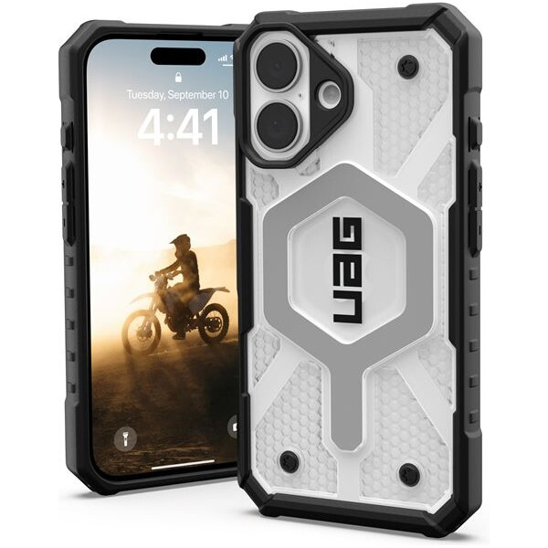 UAG Pathfinder Clear Magsafe kryt iPhone 16 bílý