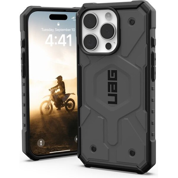 UAG Pathfinder Magsafe kryt iPhone 16 Pro stříbrný