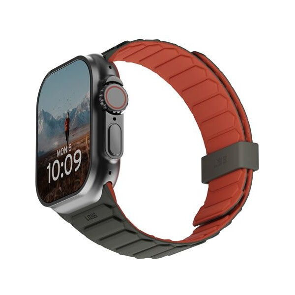 UAG Pathfinder řemínek Apple Watch 49/46/45/44/42mm olivový/oranžový