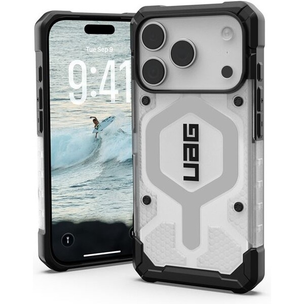 UAG Pathfinder Clear Magsafe kryt iPhone 17 Pro čirý/stříbrný