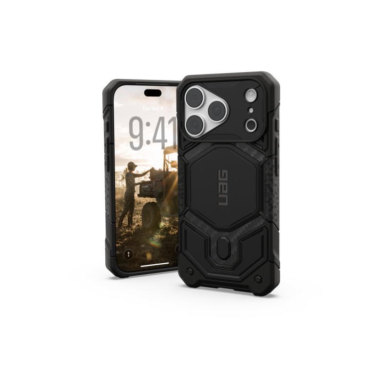 UAG Monarch Pro MagSafe Carbon Fiber kryt iPhone 18 Pro/17 Pro černý