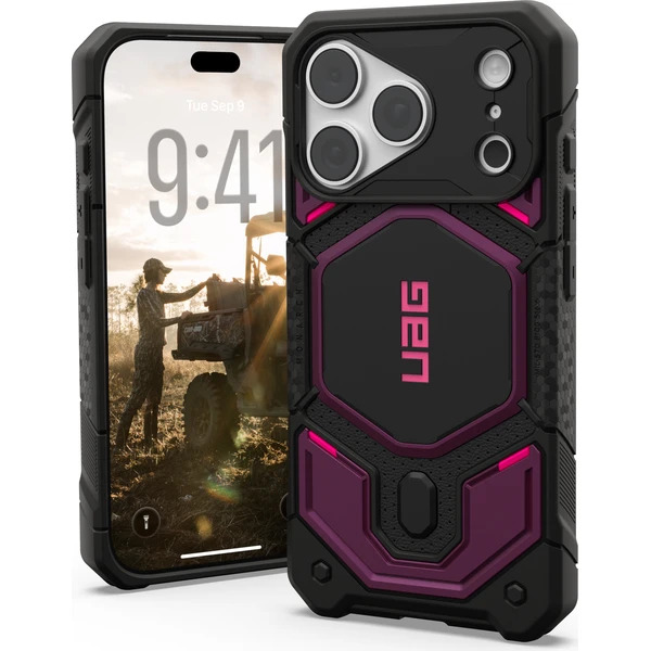 UAG Monarch Pro MagSafe kryt iPhone 18 Pro/17 Pro černý/fialový