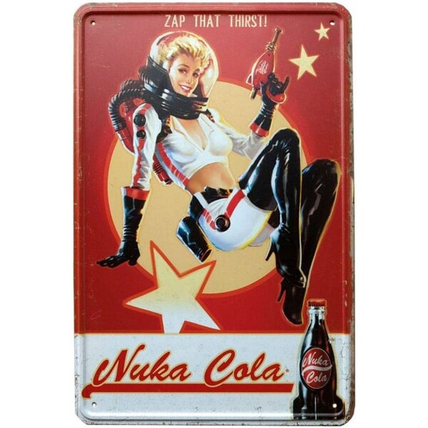 Kovová cedule Fallout - Nuka Cola Girl