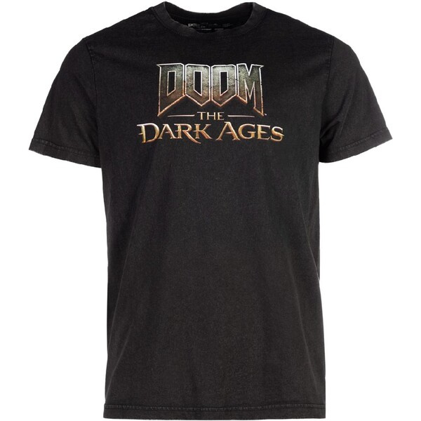 Tričko DOOM: The Dark Ages - Washed Out Logo L Černá