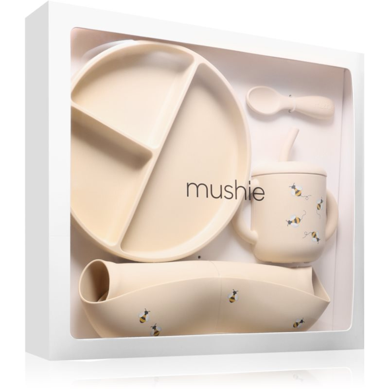 Mushie Feeding Toddler Set jídelní sada pro batolata 6m+ Bees