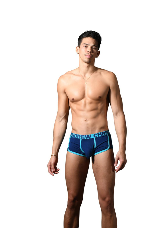 Pánské boxerky Andrew Christian modré ALMOST NAKED (93525-NVY) L, trenky / trenýrky