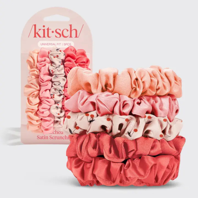 KITSCH Saténové gumičky - Cherry Blossom