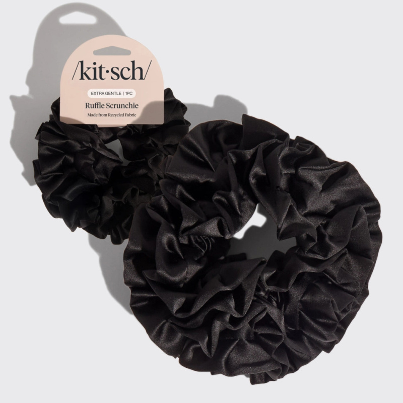 KITSCH Černá gumička s volánky