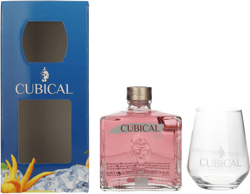 Cubical Kiss + sklenice 37,5% 0,7l (darčekové balenie 1 pohár)