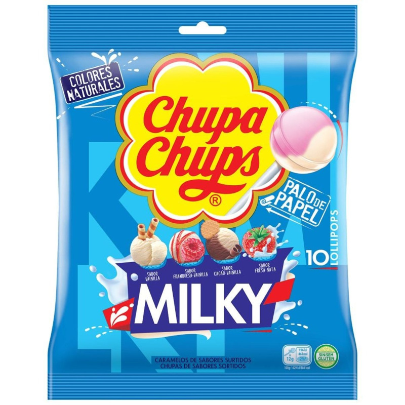 Chupa Chups Milky lízátka (10 kusů)