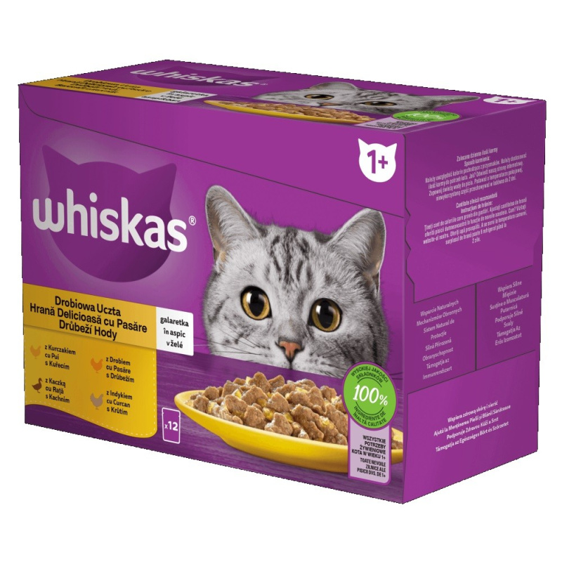 Whiskas Drůbeží Hody v Želé  - 12x85g