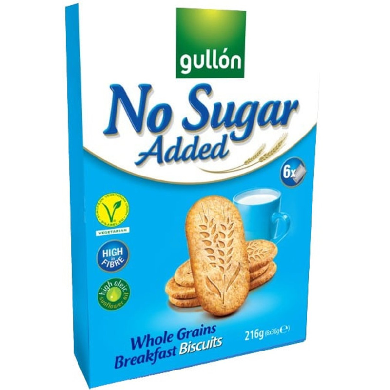 Gullón Breakfast sušenky s celozrnnými cereáliemi bez přidaného cukru