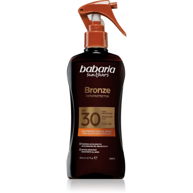 Babaria Sun Bronze Spray Sun Protector Oil ochranný olej SPF 30 200 ml